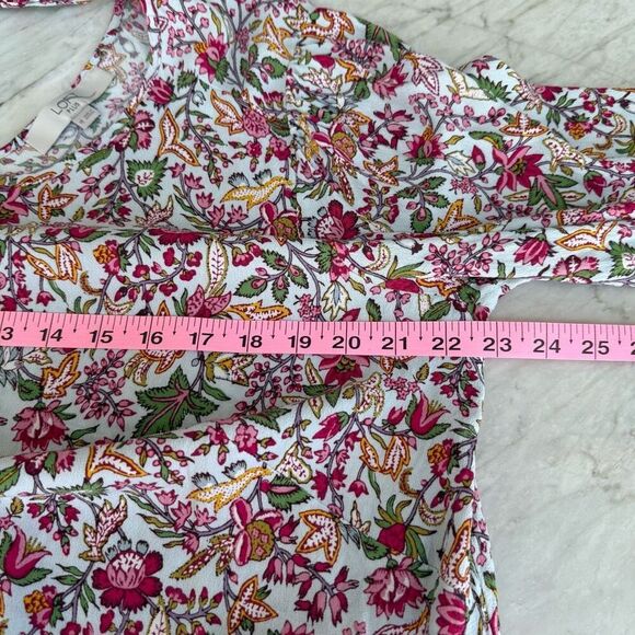 Loft plus jungle wrap back cropped blouse top size 16 - Picture 6 of 7